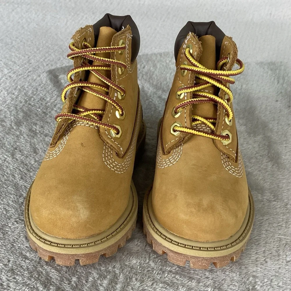 Timberland Premium 6 inch Toddler Baby Boots Size 6 Wheat Nubuck Waterproof NEW